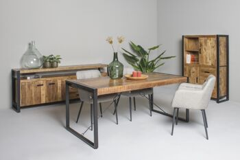 Brozolo Table à manger Bois de manguier 90x180x76cm 3