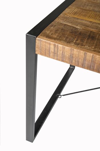 Brozolo Table à manger Bois de manguier 90x180x76cm 4