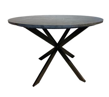 Lesina Table à manger Marbre 130x130x76cm 1