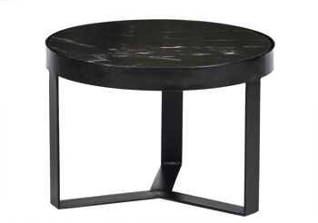 Mongrando Table d'appoint Marbre 50x50x35cm 1