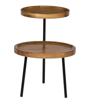 Tombolo Table d'appoint en bois de manguier 45x45x60cm 1