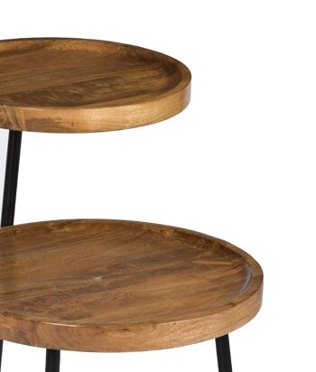 Tombolo Table d'appoint en bois de manguier 45x45x60cm 3