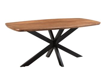 Antonini Table à manger en bois de manguier 90x180x76cm 2
