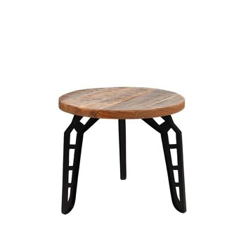Campanino Table d'appoint en bois de manguier 45x45x39cm 2