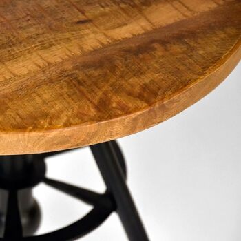 Mitogio Table d'appoint en bois de manguier 45x45x44cm 3