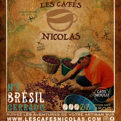 Café grain Bresil cerrado 1KG GRAIN