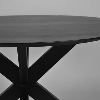 Bellizzi Table à manger en bois de manguier 140x140x76cm 3