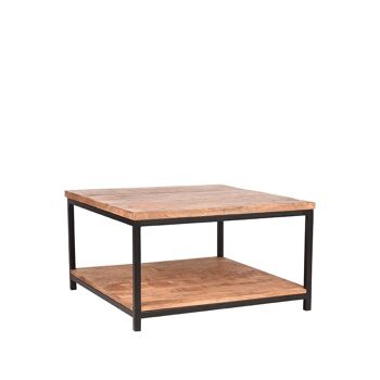 Moladi Table basse Bois de manguier 80x80x46cm 1