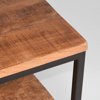 Moladi Table basse Bois de manguier 80x80x46cm 5