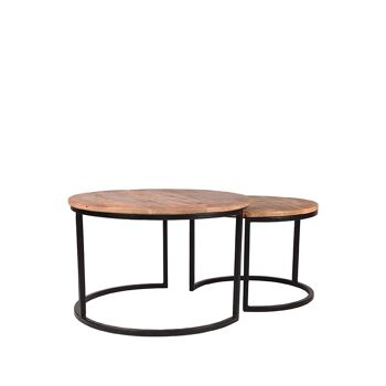 Orsini Table basse Bois de manguier 70x70x45cm 2