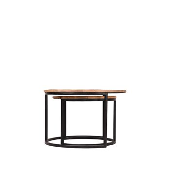 Orsini Table basse Bois de manguier 70x70x45cm 4