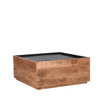 Lacchi Table basse en bois de manguier 80x80x37cm 1