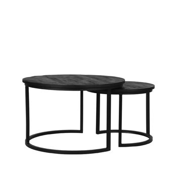 Cafarone Table basse Bois de manguier 70x70x45cm 2