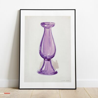 Affiche Vase Violet No.3 - Poster peinture vintage