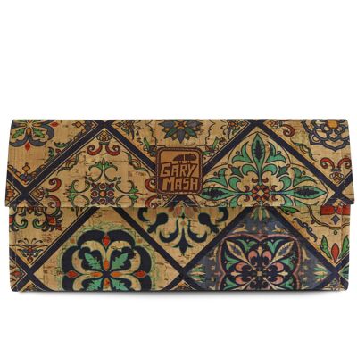 Cartera de corcho Azulejos, aprox.20 x 10,5 cm