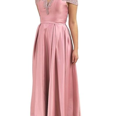 Long pink evening dress