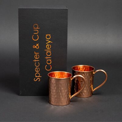 Cataleya copper cup set - 2x cocktail cups (hammered, 400 ml)
