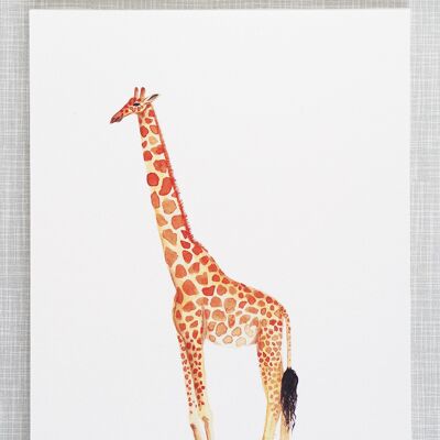 Impression de girafe au format A4