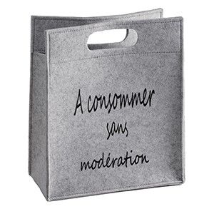 Borsa grigia con manici