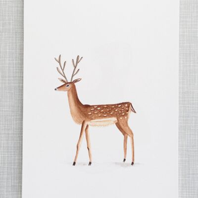 Deer Print in A4 size