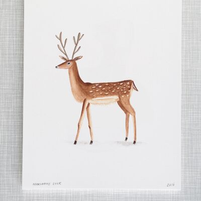 Deer Print in A4 size