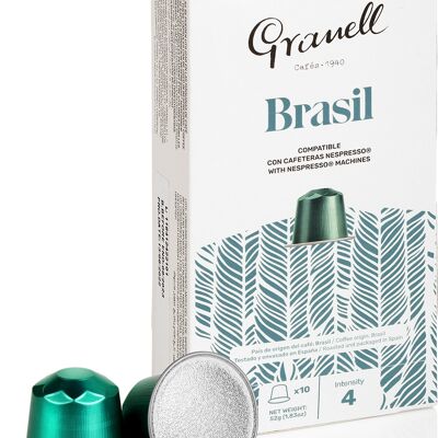 Espresso Kaffee Brasil | Brasilianische Kaffeekapseln kompatibel mit Nespresso Aluminium