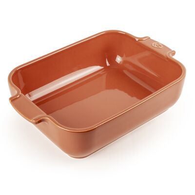 Rectangular oven dish 25 cm, ( 1.4 Lt), terracotta color, PEUGEOT