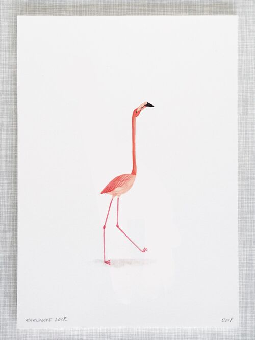 Flamingo Print in A4 size