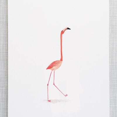 Flamingo Print en tamaño A4