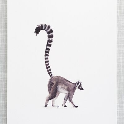 Lemur Print in A4 size