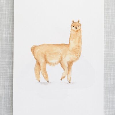 Llama Print in A4 size