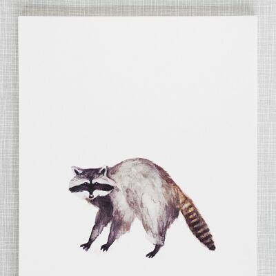 Raccoon Print in A4 size