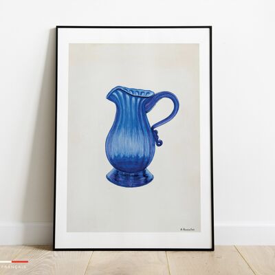 Affiche Vase Bleu No.2 - Poster vase vintage
