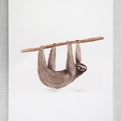 Sloth Print in A4 size