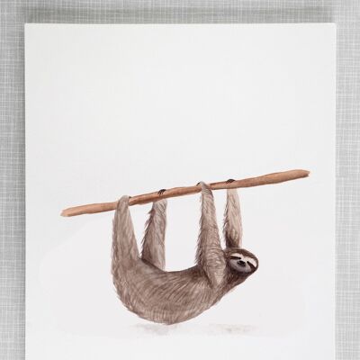 Sloth Print in A4 size