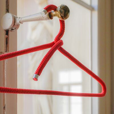 Colgadores de cuerda | Colgador de cuerda | Conjunto de 3 - rojo amapola