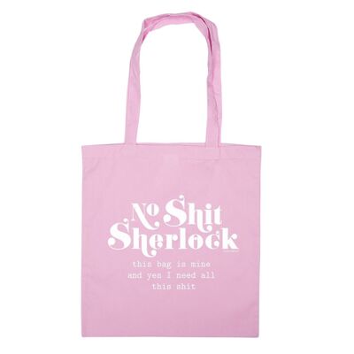 Tasche No shit Sherlock Pink