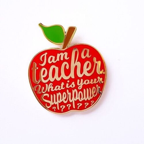 Pin I am a Teacher what is your superpower red