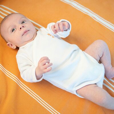 WHITE body long sleeves 3 months 100% organic cotton GOTS
