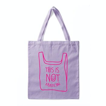 Tote bag THIS IS NOT A PLASTIC BAG moutarde 5