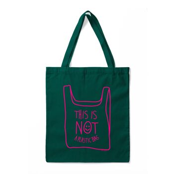 Tote bag THIS IS NOT A PLASTIC BAG moutarde 6