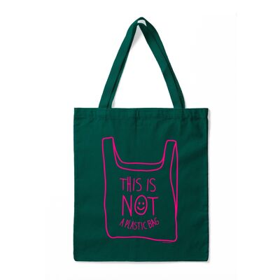 Tote bagTHIS IS NOT A PLASTIC BAG green