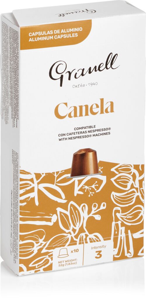 Café Aromas - Espresso Canela | Capsulas Compatibles Nespresso Aluminio