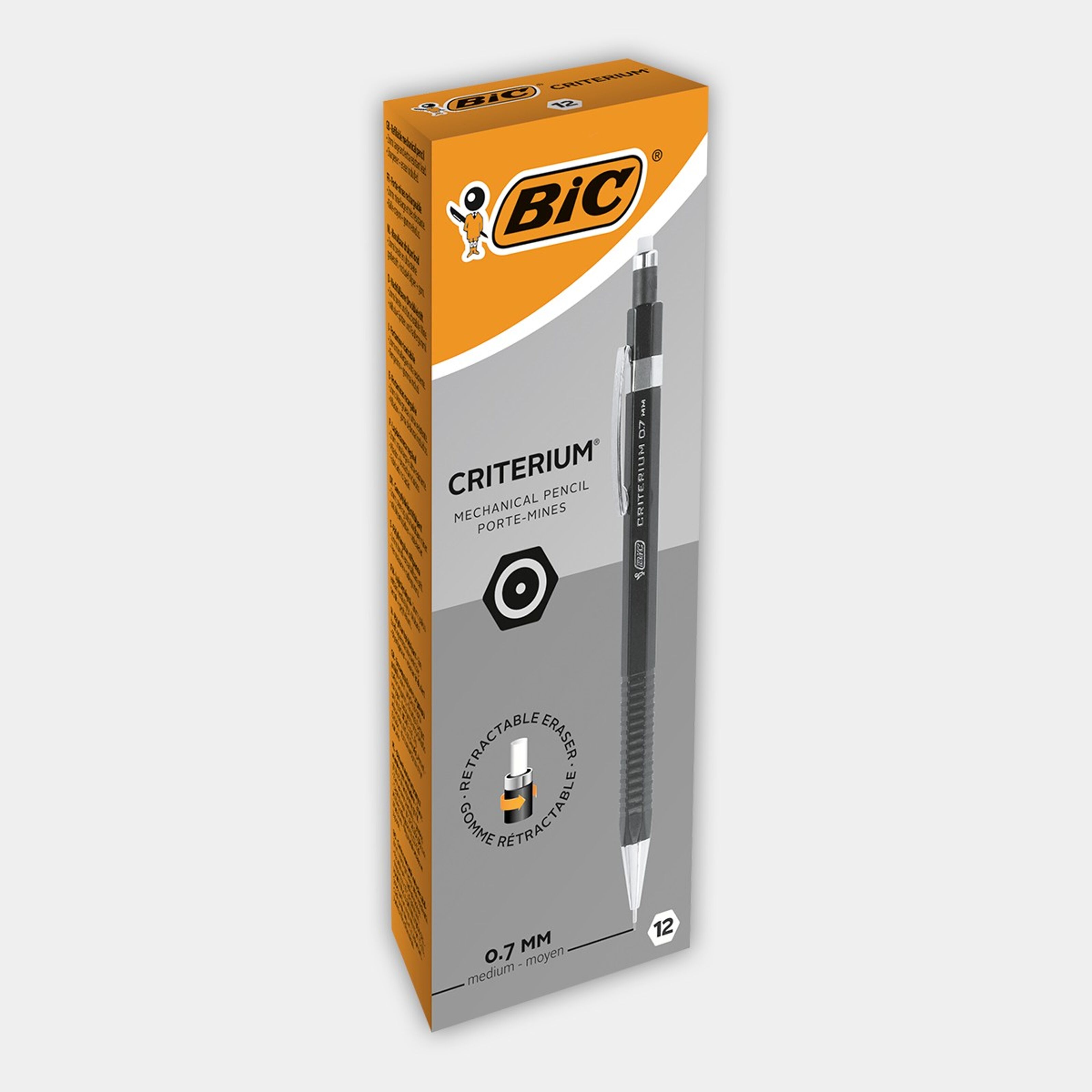 BIC - Criterium Mechanical Lead 0.7 mm + 12 Leads - Black
