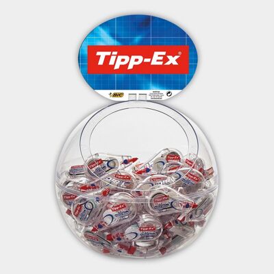 Display of 60 Tipp-Ex Mini Pocket Mouse correction rollers