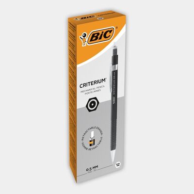 Box of 12 BIC Criterium mechanical pencils, point 0.5mm</p>