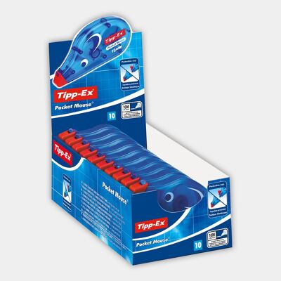 Caja de 10 cintas correctoras Tipp-Ex Pocket Mouse