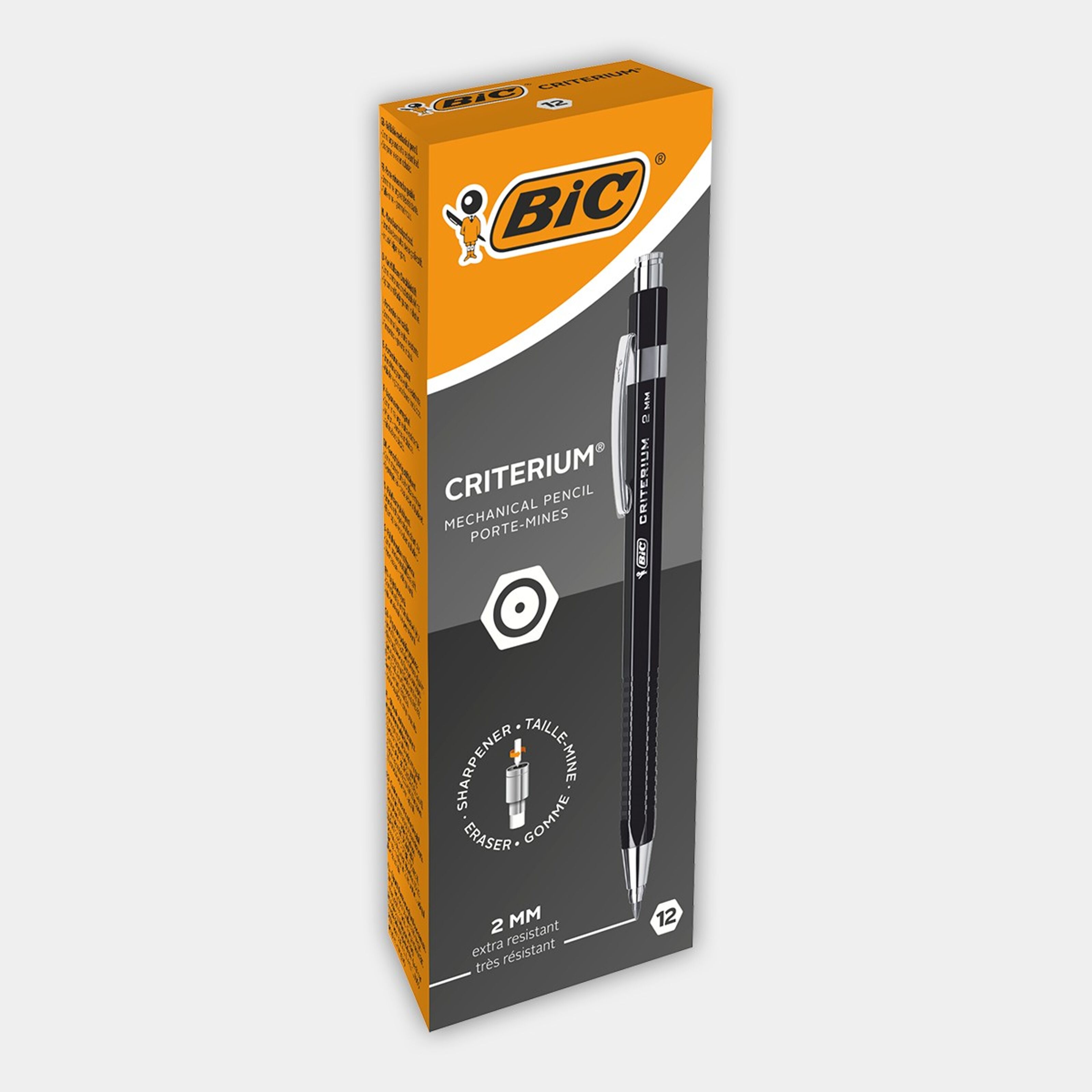 BIC - Criterium Mechanical Lead 0.7 mm + 12 Leads - Black