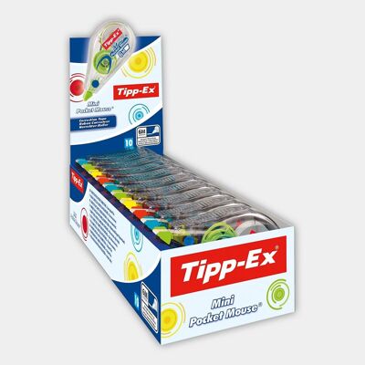 Caja de 10 cintas correctoras Tipp-Ex Mini Pocket Mouse