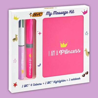 Confezione da 10 kit di cancelleria Pink Princess